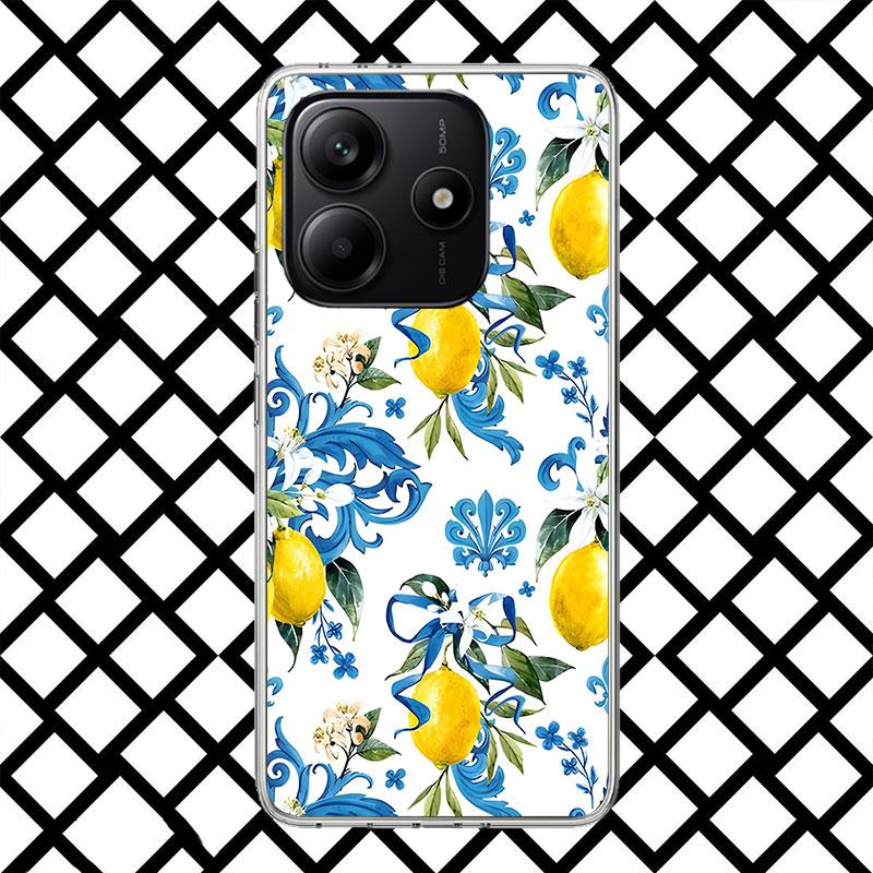 Summer Fruits Lemon Phone Case for Xiaomi Redmi Note 15 14 14S 13 12 12S 11 Pro Plus 11E 11T 11S 10S 5G Soft Cover Fundas Redmi