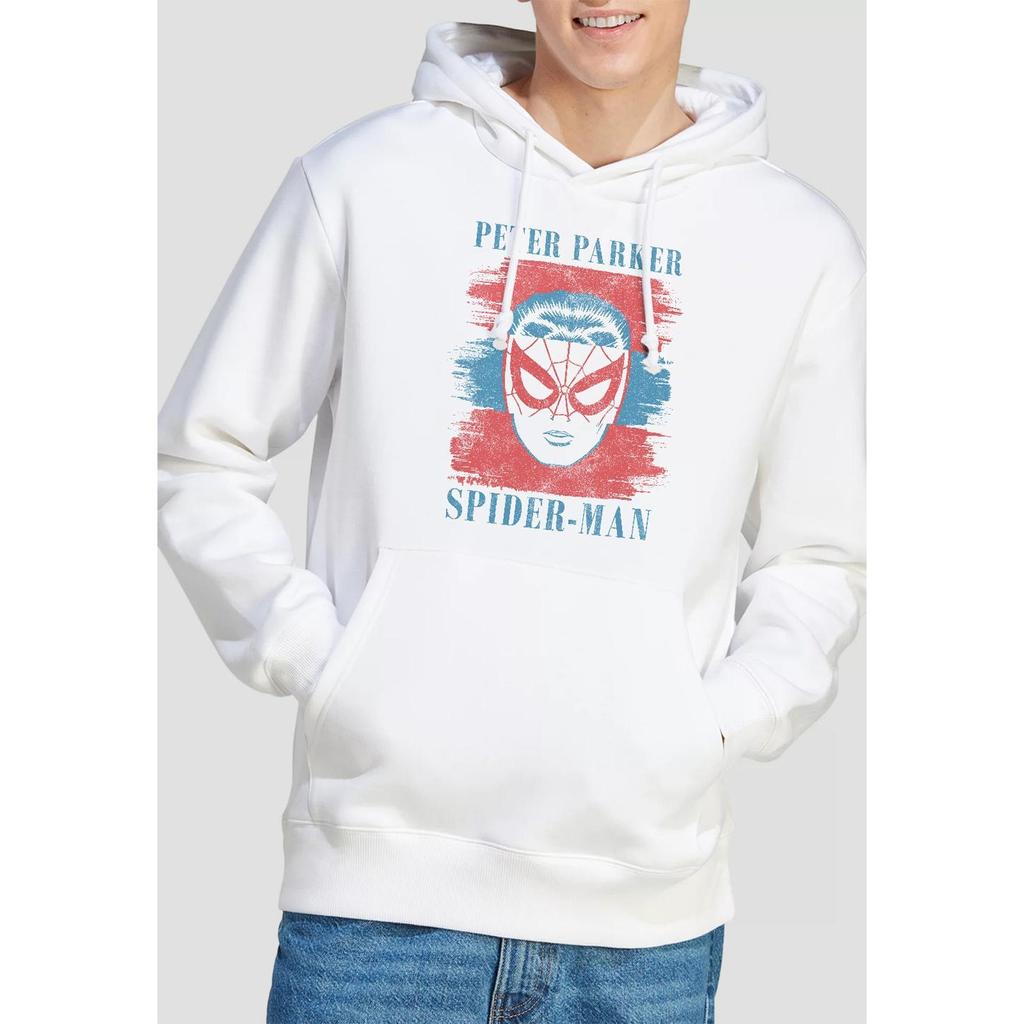 Spider-Man Mens Peter Parker Striped Hoodie