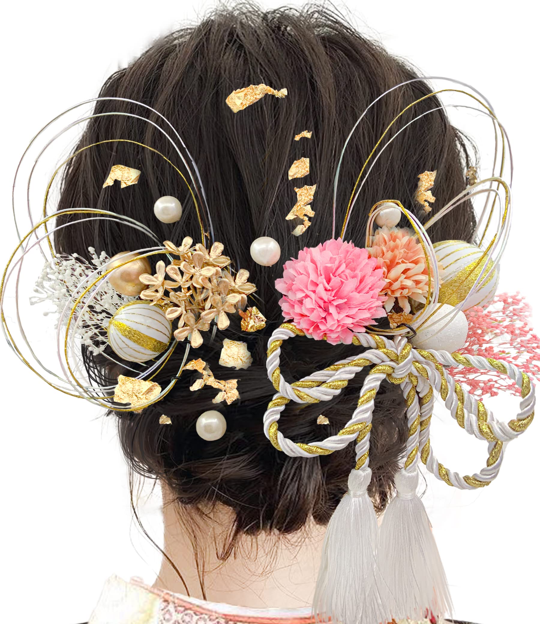

[JZOON] Hair Ornament for Coming-of-Age Ceremony, Yukata, Shichi-Go-San, Graduation Ceremony, Wedding, Mizuhiki, Hakama, Furisode, Japanese Clothing