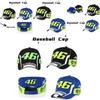 Yamaha Racing Cap With Embroidered Pattern, Summer Breathable Duck Tongue Hat In Blue And Black