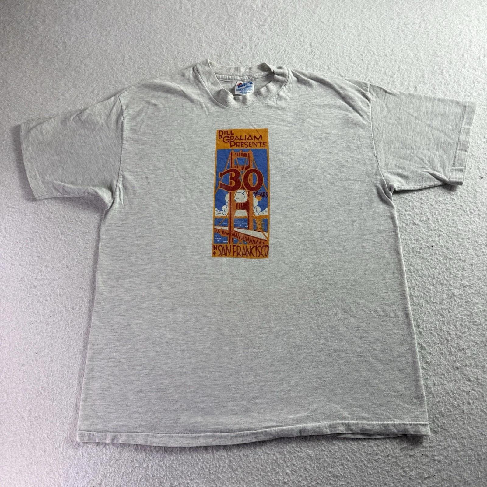 

Vintage 90s Bill Graham Presents 30 Years In San Francisco Staff T-Shirt RARE 3XL