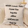 Funny Hug Me Cushion Cover Soft Plush Fabric DoubleSided Printed Cushion Covers for All Seasons Modern Home Decor