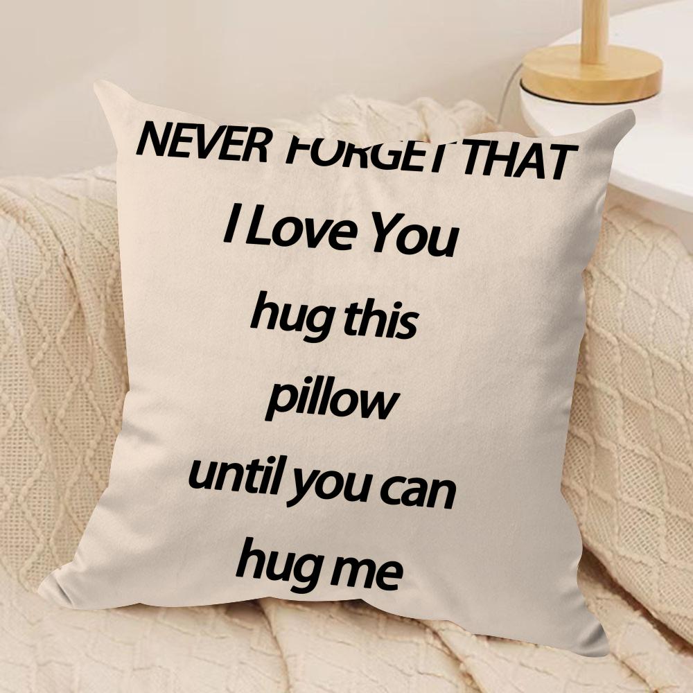 Funny Hug Me Cushion Cover Soft Plush Fabric DoubleSided Printed Cushion Covers for All Seasons Modern Home Decor
