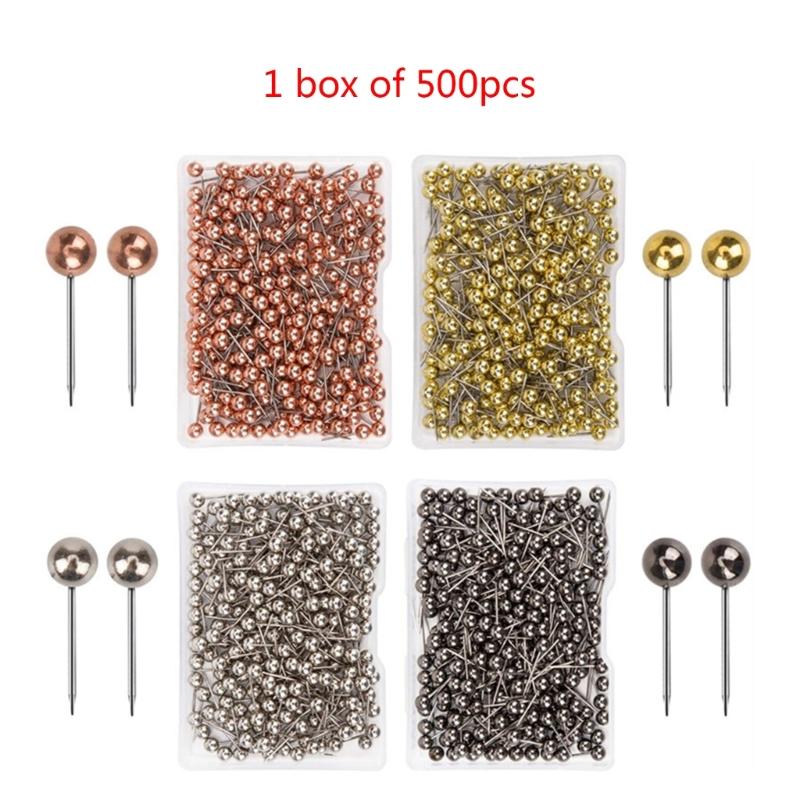 Sewing Pins with Coloured Head, 500Pcs Ball Head Pins Sewing Pins for Wedding DIY Dressmaking Craft Sewing Bouquet Pins