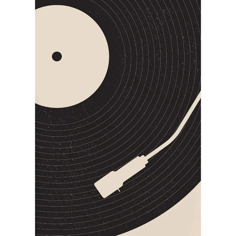 Retro Record Poster Print Mid Century Music Minimal Pastel Canvas Poster Colorful Wall Art Minimalist Room Home Decor