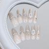 Three-dimensional Cat's Eye French Sparkle Pile Diamond Flower Pearl Fashionable Versatile European and American Style Removable Manicure 30 Pieces