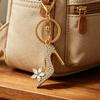 High Heels Keychain Sparkling Rhinestone Flower Shoes Car Key Ring Holder Backpack Purse Handbag Charm Christmas Birthday Gifts for Her