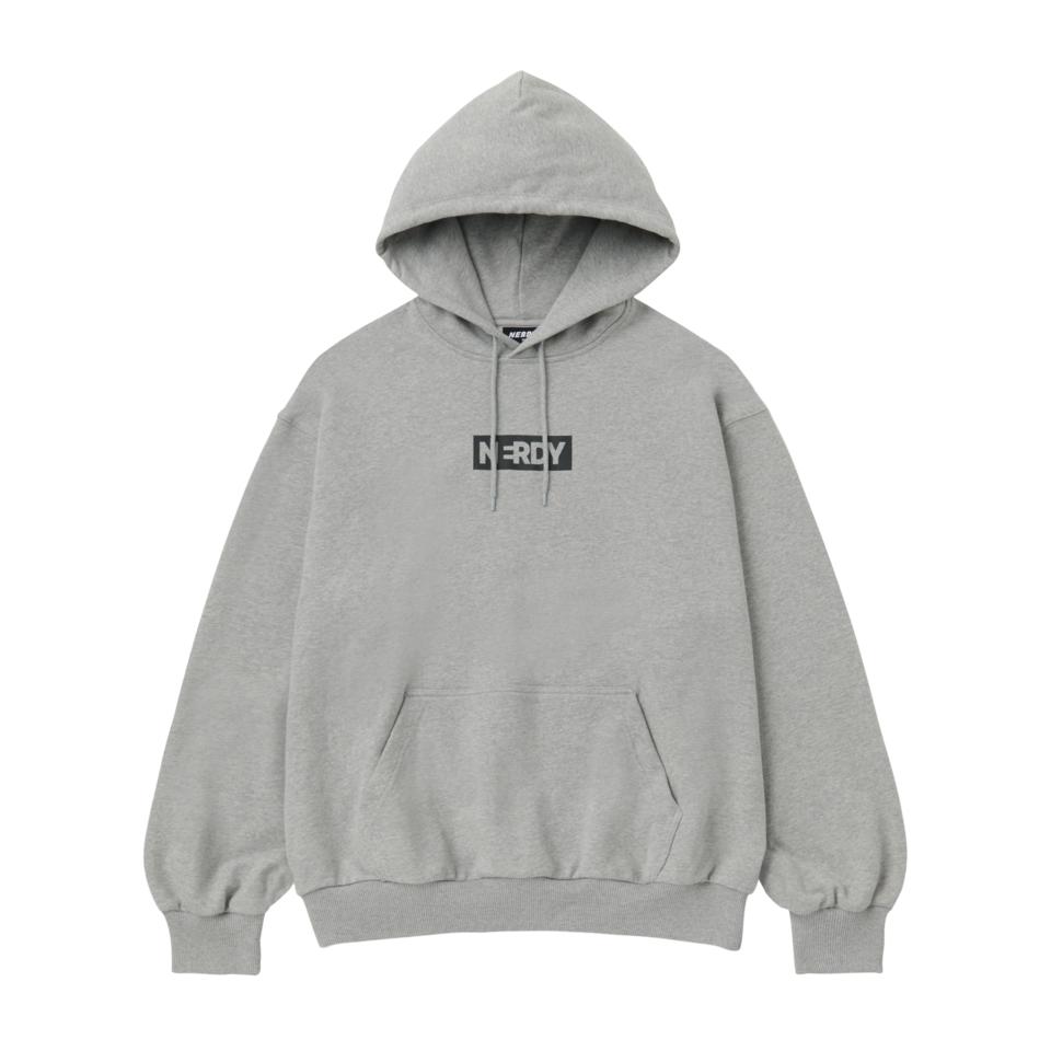 

NERDY Box Logo Balloon Fit Hoodie Melange Grey