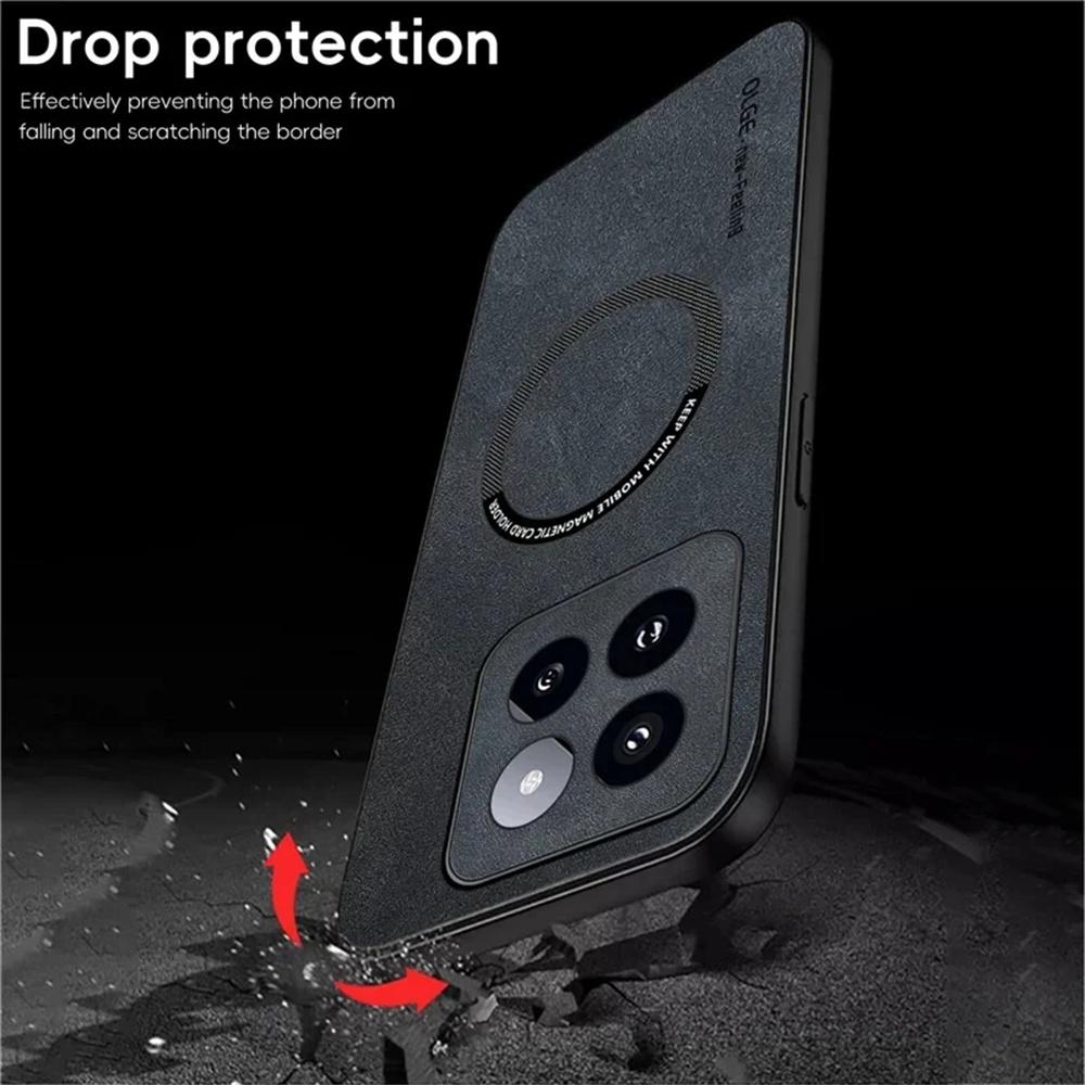 Für Magsafe Schaffell Leder Telefon Fällen Für Xiaomi 14 13T 13 12S 12 11 Pro Ultra Magnetische Abdeckung für Xiaomi 14 13T Pro Fall