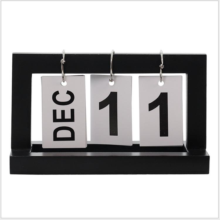 Wooden Flip Calendar - Creative ZAKKA Office and Home Desktop Ornament