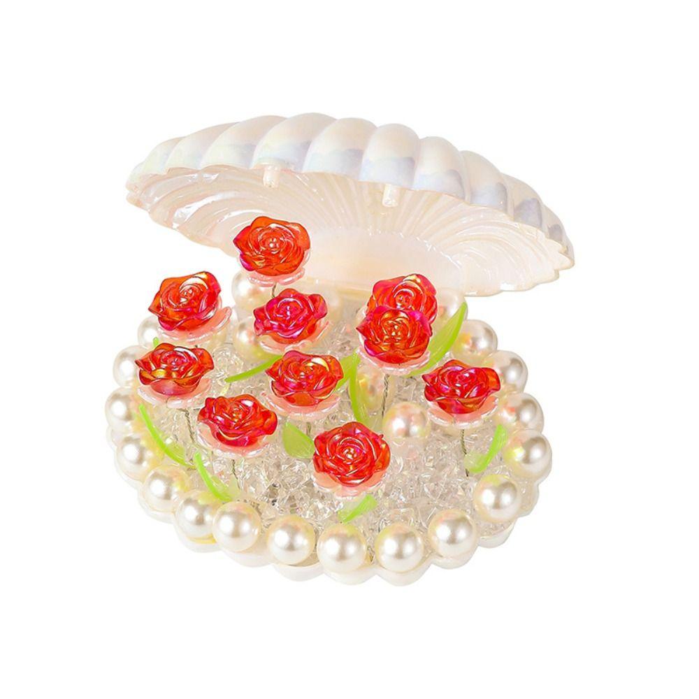 Handmade Shell Night Light DIY Flower Lamp Girl Mom Girlfriend Decorative Light  Birthday Gift