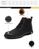 Men's Large Size Autumn/Winter Retro Leather Martin Boots – Trendy and Fashionable Work Boots