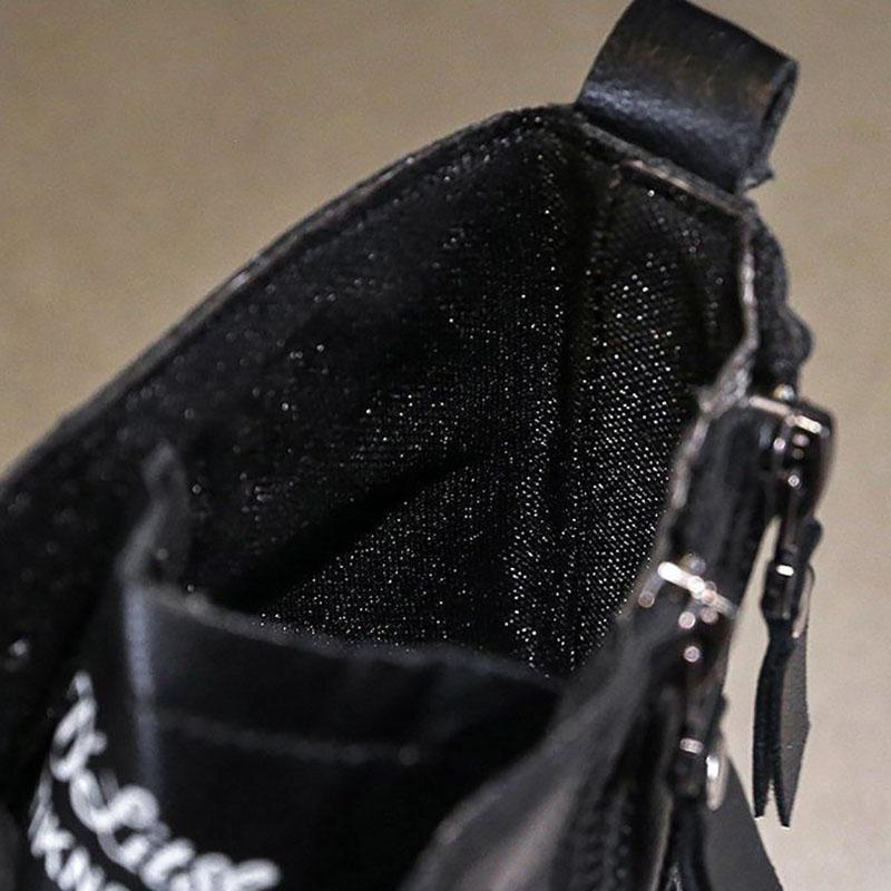 Dámské kozačky Jaro a podzim Britský styl Silná podrážka Prodyšné Protiskluzové Jednoduché kozačky Divoké boty Kotníkové kozačky