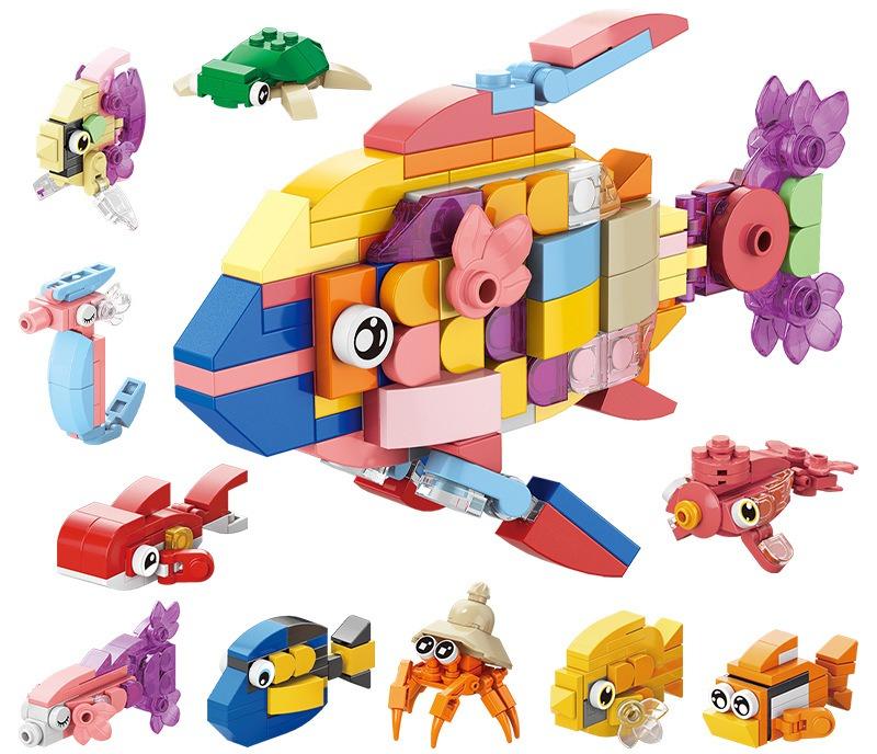 10 IN 1 Building Blocks Children's Cognitive Ability, Assembling Jurassic Dinosaur Model Toys Compatible Boys and Girls Gifts