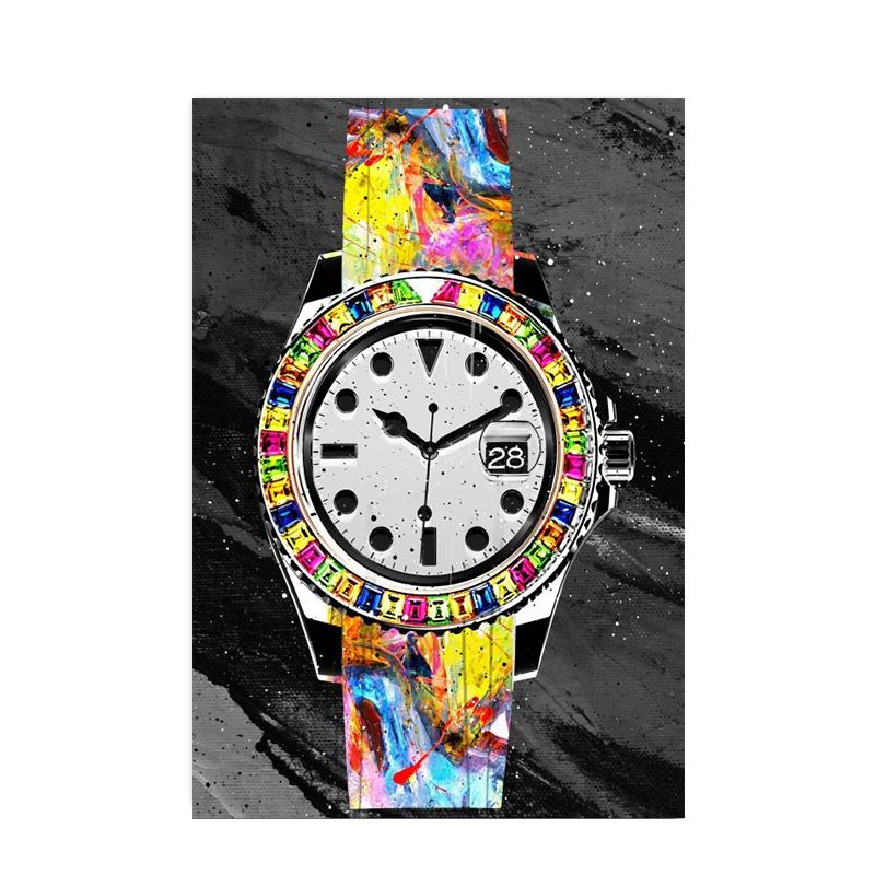 Fashion Watch Canvas Paintings Poster and Printing Modern Graffiti Art Wall Pictures for Living Room Home Decoration Cuadros