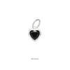 S925 Sterling Silver Blue Green Pink Heart Zircon Pendant for Fine Jewelry DIY Making Charms