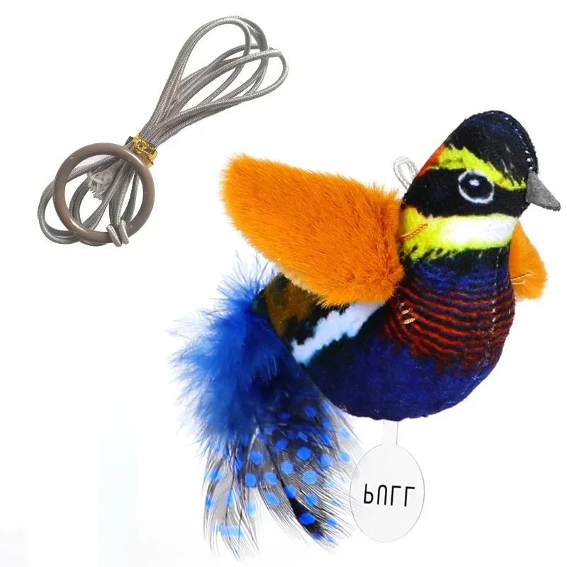 Interactive Toys for Hanging Cats, Squeezing Appearance Simulation, Plush Cats, Teasing Toys with Feathers, Catnip, Kitten, Bird Toy
