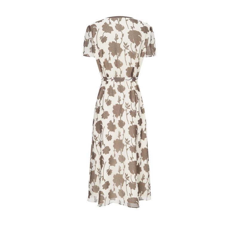 

Scofield Women s Natural Print V-Neck A-Line Dress L 170