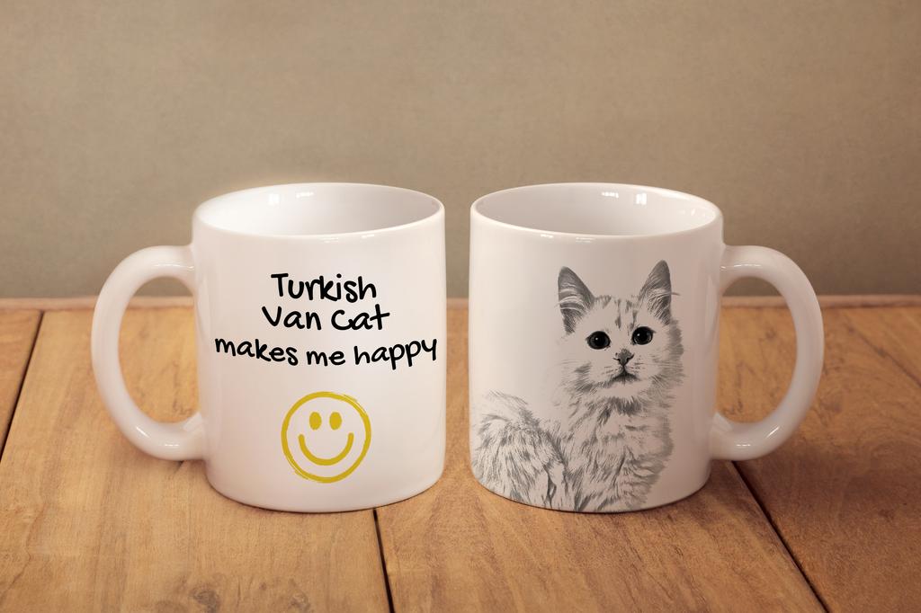 Caneca de gato Van Turco, caneca alegre para um amante de cães, presente personalizado da marca Art-Dog