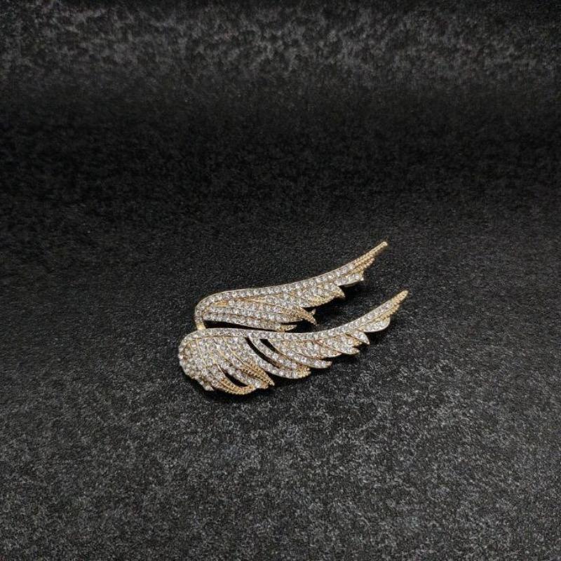 Fashionable Exquisite Feather Brooch Retro Personalized Pin Gorgeous Jewelry Accessories Party Festival Gift Souvenir