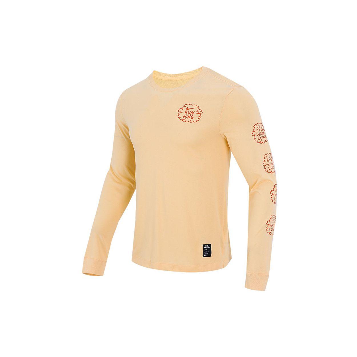 Nike Men s Basketball Printed Long Sleeve T-Shirt Apricot AO0653-734 L