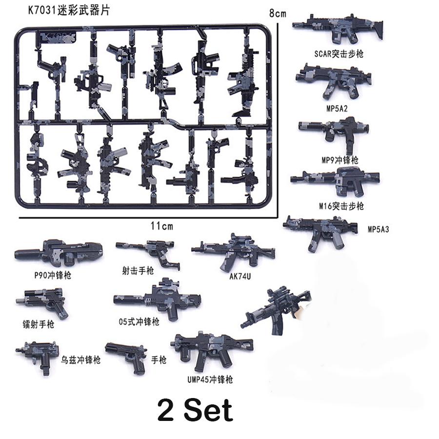 98K Military Weapon Accessories Guns Bricks Swat Sniper Rifle Pistol Soldier WW2 Army MOC Part Military Building Block Model