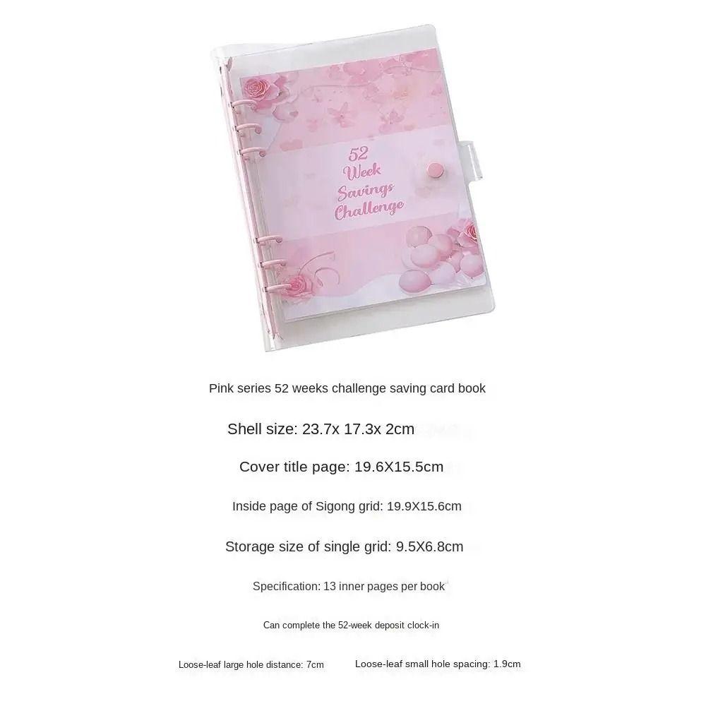 PVC Savings Challenge Binder A5 Notebook Binder Budget Binder 52 Weeks Envelope Binder Couple