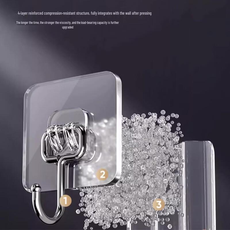 Heavy-Duty Self-Adhesive Wall Hooks
