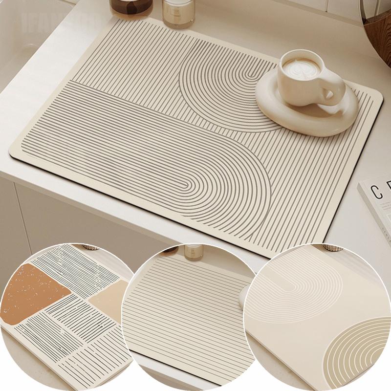 Sneldrogend Absorberend Keukentafelgerei Waterdichte Mat Koffiekopje Afdruipmat Warmte-isolatie Antislipmat Tafelgerei Matten