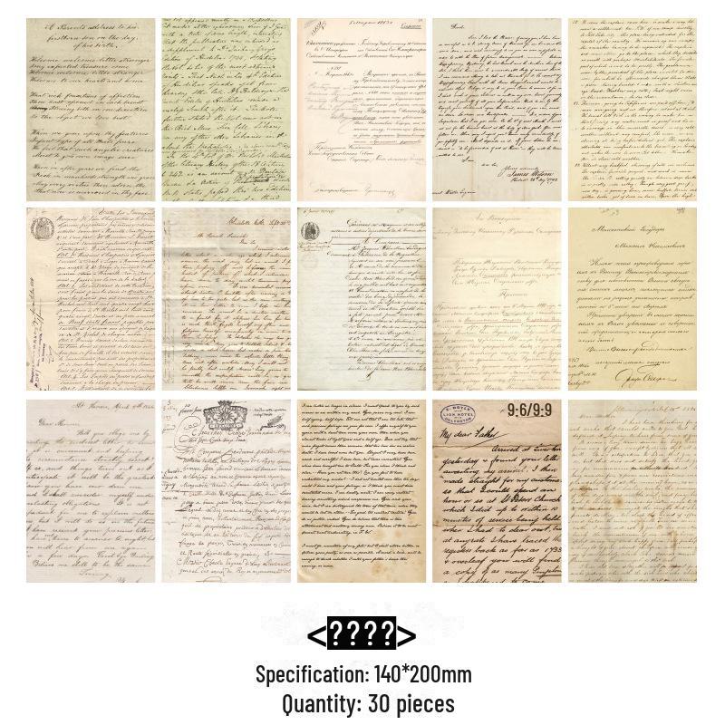 

Wenhe Серія декоративних наліпок «Вінтажна книжкова сторінка» - 8 дизайнів