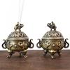 Alloy Incense Burner Hollow Out Three Legged Stove  Tea Ceremony Home Decoration
