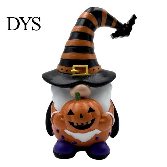 Small Resin Elf Sculptures Halloween Gnome Ornament, Spooky Faceless Figurine, Unique Whimsical Fall Table Decorations for Home Indoor Outdoor