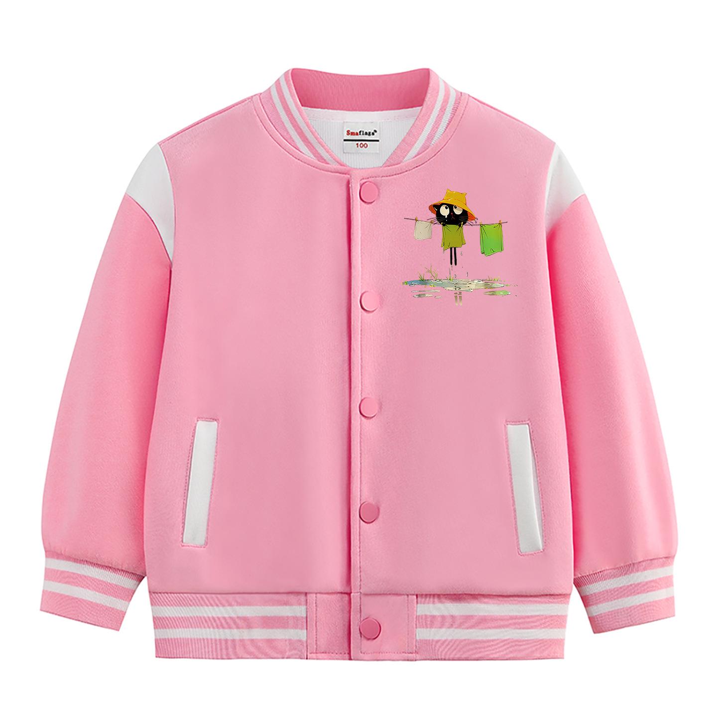 

2026 Unisex Kids Fleece Baseball Jacket for Autumn/Winter - Stylish, Versatile Outerwear for Medium and Large Children 110cm (Height: 100-110cm)