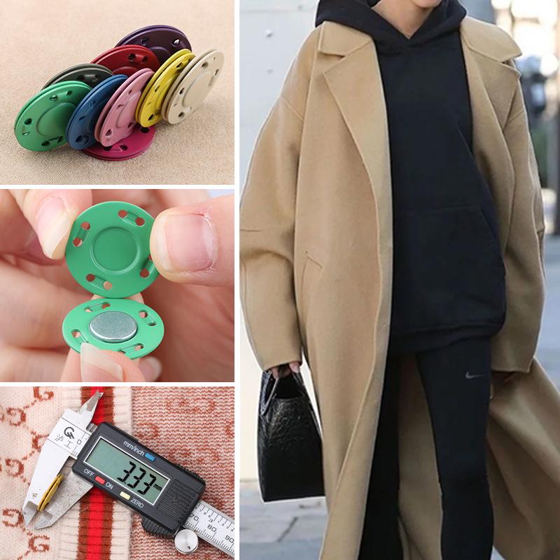 Colored Magnetic Snap Button: Hidden Metal Stud & Eye Closure for Coats and Bags
