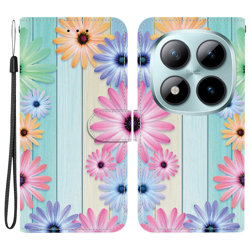 For Xiaomi Poco M8 Pro 5G/Redmi Note 15 Pro+ 5G (Global) Case Pattern Printing Leather Flip Wallet Phone Cover with Lanyard