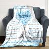 Tree Of Love Daughter Gift Lightweight Personalized Blanket Customize Your Name Durable Comfort Versatile For Sofa Couch Office Bed Picnics Four