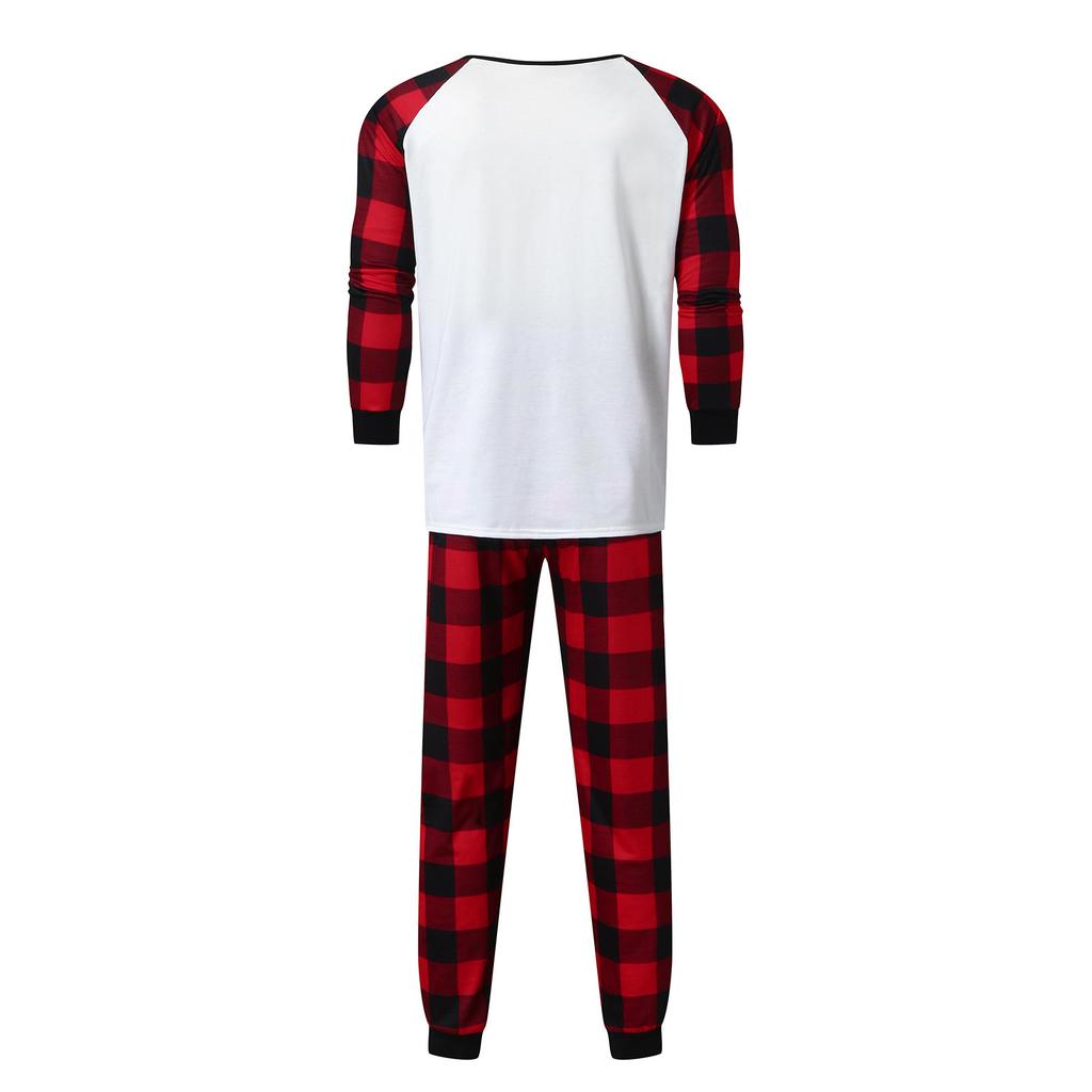 Männer Frohe Weihnachten Pyjamas Deer Plaid Familie Passende Nachtwäsche Hosen Set