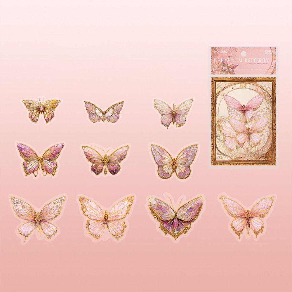 Decorative Butterfly Collage Sticker DIY Crafts Ice Crystal Laser Butterfly Sticker   Diary Album