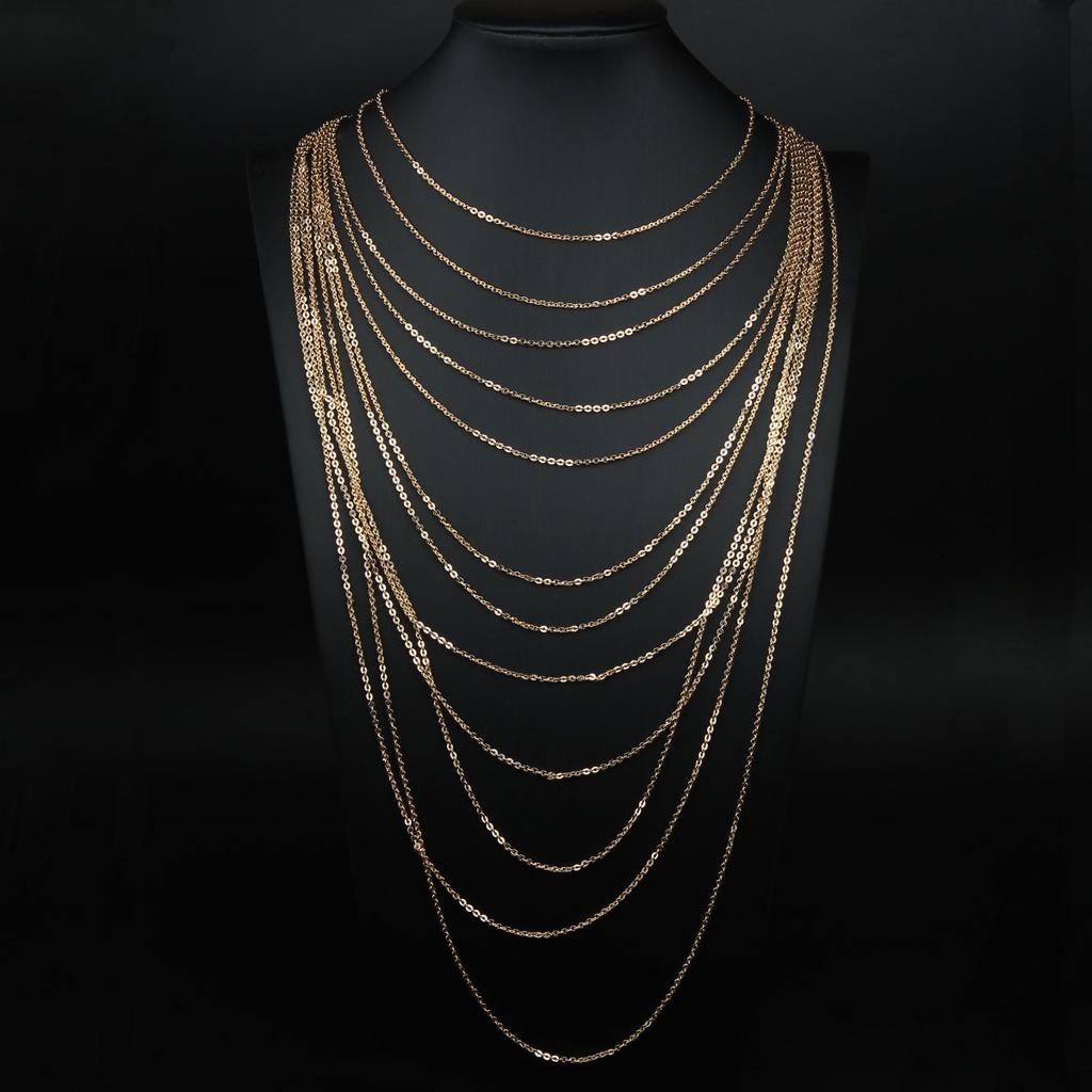 Collana lunga a catena con texture metallica multistrato esagerata per la moda femminile accessori per il corpo con temperamento