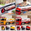Childrens Large Plastic Fuel Tanker Inertia Drive With Lights Engineering Vehicle For Interactive Play