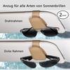2 Pack Glasses Holder for Car Sun Visor, Genuine Leather Car Visor Accessories, Sunglasses Holder, Magnetic Sunglasses Holder, Ticket Clip
