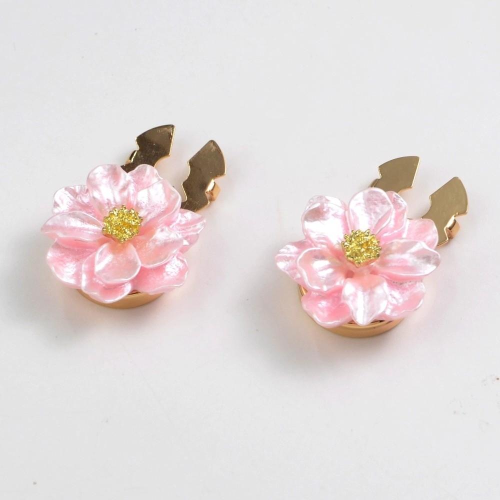 Clothing Decoration Button Covers Flower Shape Flower Button Covers Pearl Sleeve Button Clip  Cloth