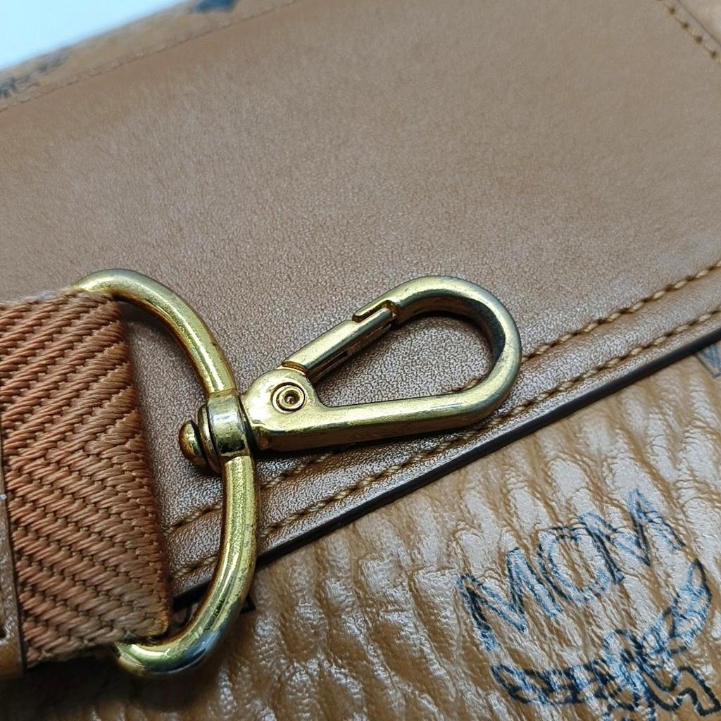 [Gebraucht] Millie Visetos Metallbeschläge Lorbeerblatt-Schloss Monogramm Glatte Umschlag-Umhängetasche Beschichtetes Canvas Napa-Leder Schulter - Gut #6W719I