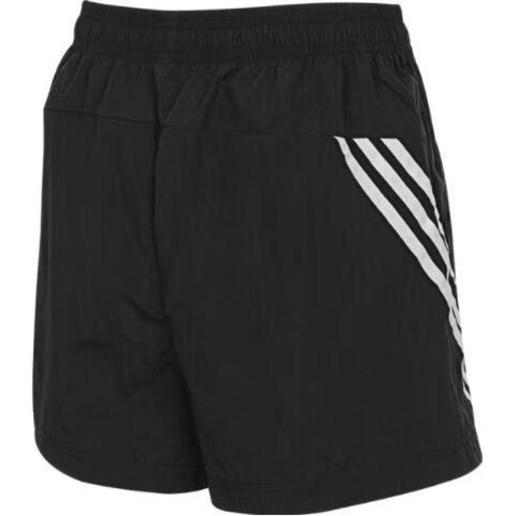 adidas Breathable Mesh Stripe Casual Shorts Women Bottoms Black JC8650