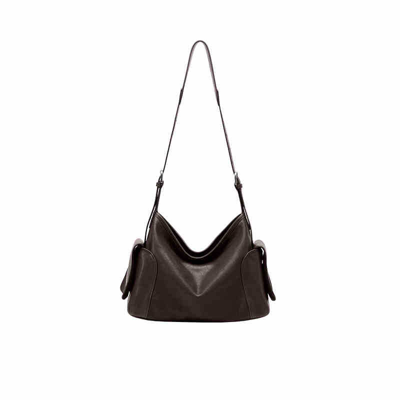 New Xiaoyao Hobo Bag, Seeking Truth and Retro Style, Large Capacity Single Shoulder Crossbody Bag, Female Niche Commuting Tote Bag темно-коричневого