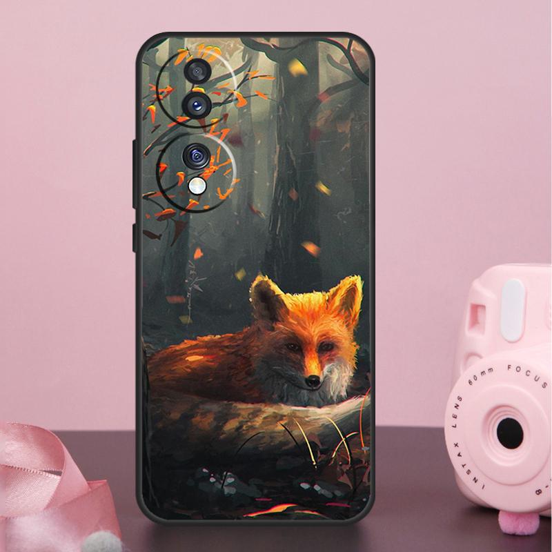 Cute Fox In Autumn Case For Honor 200 400 Pro 50 70 90 X9a X9b X9c X9d X8b X8c Win Magic 7 Lite 5 6 8 Pro Cover