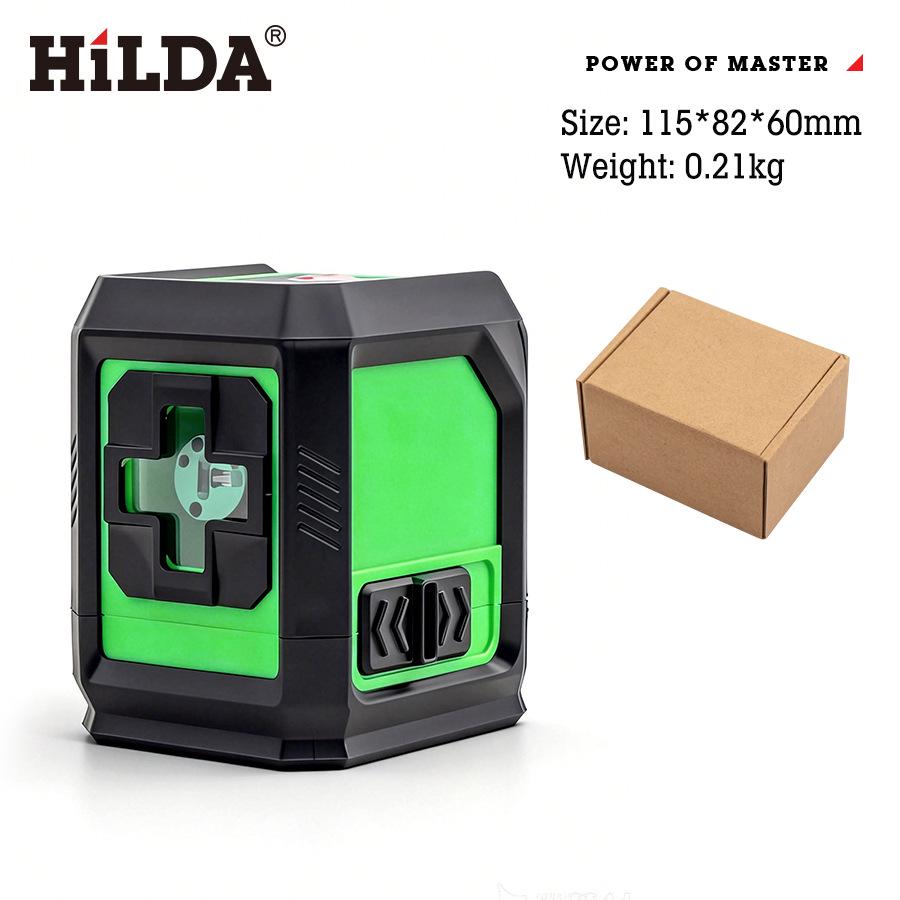 Hilda Mini Green Laser Level: Portable Self-Leveling Infrared with Two-Line Cross Design for Home Use