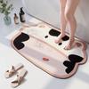 Cartoon Bear Diatom Mud Floor Mat Bathroom Non-Slip Absorbent Foot Mat Household Toilet Quick-Drying Dirt-Resistant Floor Mat
