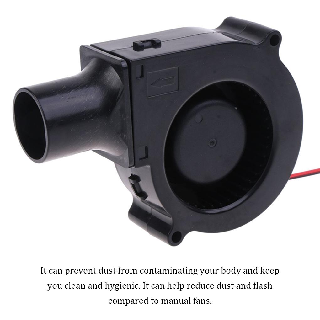 220V 7,5cm BBQ-Lüfter Klein mit Luftsammlung Einstellbare Geschwindigkeit Handheld Barbecue-Gebläse Windrohr für Outdoor-Camping
