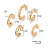 Women's Ear Cuff Set No Piercing Ear Wrap Ear Climber Gold Plated Huggie Hoop Earrings Geometric Hollow Out Statement Ear Jewelry Gift